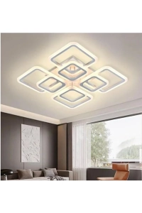 Sirius 4+4 Beyaz Plafonyer Lüks Modern 8'Lİ Günışığı Ledli Avize